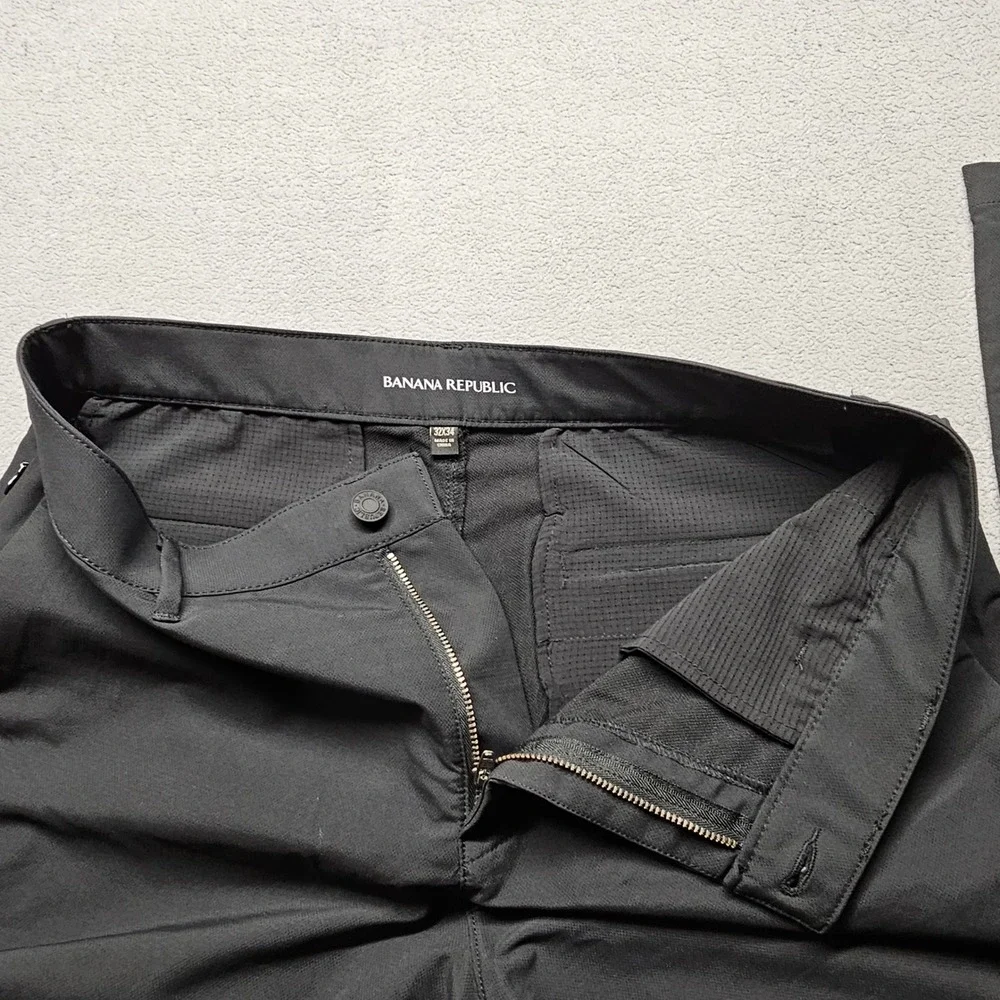 Banana Republic Performance Chino Pant Mens 32x34 Gray Golf Commuter 1557516